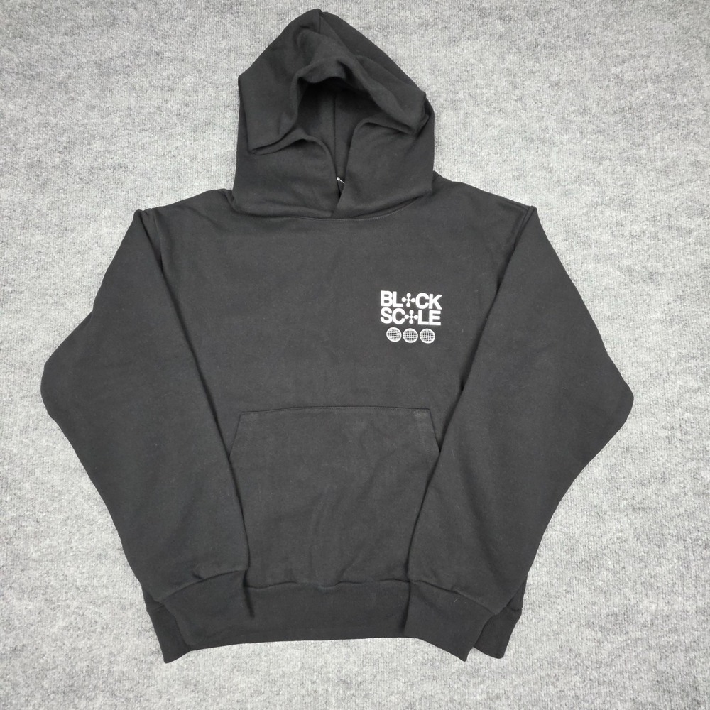 Black Scale Spectrum Hoodie Men's Medium Black Graphic Double Sided NWT